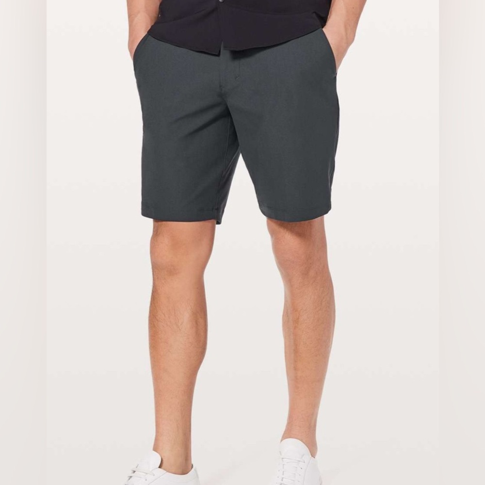 lululemon Commission Short Navy Golf Shorts - Gray - Size 34 - 7” Inseam
